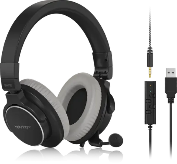 Behringer BH470U černá / Sluchátka s mikrofonem / 2.5m / USB / 3.5mm + 6.3mm (27000929)