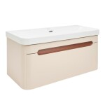 Koupelnová skříňka s umyvadlem SAT Fusion 97,5x43x45 cm pískově béžová mat SATFUSION100BEU SATFUSION100BEU