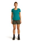 Dámské merino triko s krátkým rukávem ICEBREAKER Wmns 125 Cool-Lite Sphere III SS Scoop, Tidal Teal velikost: XL