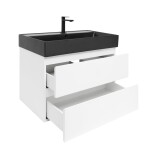Koupelnová skříňka s umyvadlem SAT B-Way 79x50x45 cm bílá lesk BWAY280WU2B2B BWAY280WU2B2B