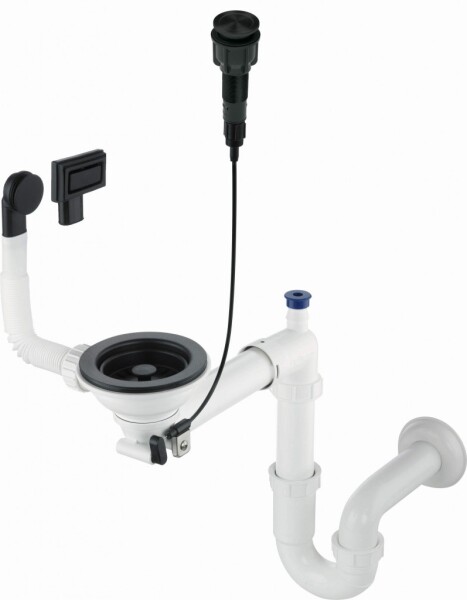 DEANTE - Space-Saver nero granitová odpadní sada na dřez, 1 miska - Space-Saver ZXY_N982