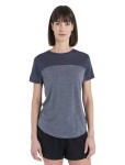 Dámské merino triko krátký rukáv ICEBREAKER Wmns 125 Cool-Lite Sphere III SS Tee Colour Block, Graphite Heather/Graphite/Cb velikost: M