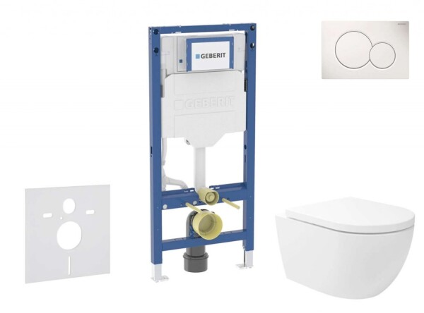 GEBERIT - Duofix Set předstěnové instalace, klozetu Oudee Vortex a sedátka softclose, tlačítko Sigma01, alpská bílá SANI11CA3173B