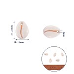 Přírodní kauri mušle s dírkou - 17-22 x 11-16 x 9-11 mm - 1 ks
