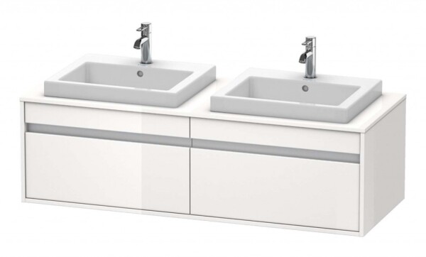 DURAVIT - Ketho Umyvadlová skříňka 43x140x55 cm, 2 zásuvky, lesklá bílá KT6797B2222