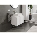 MEXEN/S - Orio koupelnová skříňka pod umyvadlo 70 cm s deskou, 1 šuplík, bílá mat 91A10-07047-1-BFC01