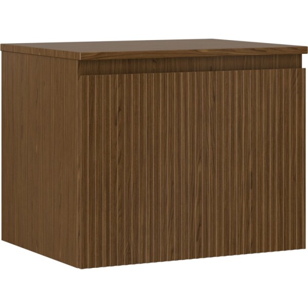 MEXEN/S - Rivel koupelnová skříňka pod umyvadlo 60 cm s deskou, 1 šuplík, reliéf , ořech 91A20-06047-1-BFC86