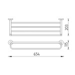 Nimco Unix nerez brus police na ručníky 65 cm. UNM 13063-10 UNM 13063-10