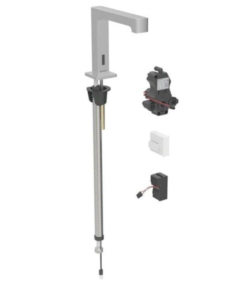 GEBERIT - Brenta Elektronický umyvadlový ventil, síťové napájení, easy to clean, kartáčovaná nerez 116.191.SN.1