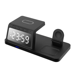 3v1 budík s bezdrátovým dobíjením a skrytou Full HD WiFi kamerou - HT506