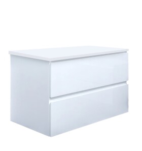Koupelnová skříňka s krycí deskou SAT B-Way 79x50x45 cm bílá lesk BWAY280WDESK BWAY280WDESK
