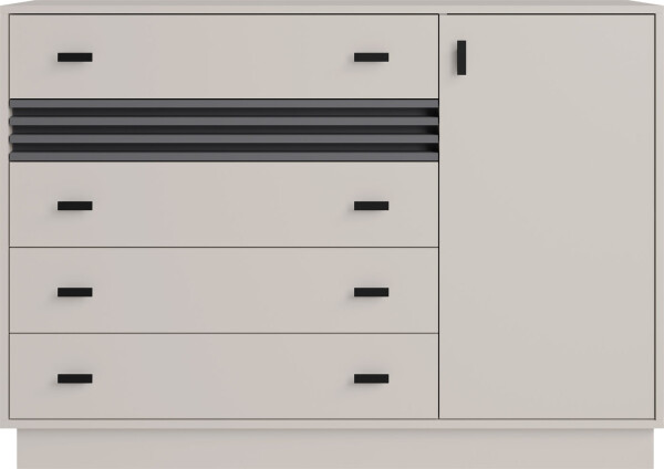 Komoda AllMo AL17 Barva korpusu + barva dveří: Kašmír + Antracit