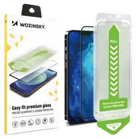 Wozinsky Premium Glass černá / Tvrzené sklo / Apple iPhone 15 Plus / S instalačním rámečkem