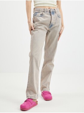 Modro-béžové dámské straight fit džíny Pepe Jeans Celyn Rose dámské