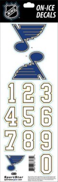 Sport Star Samolepky na Helmu St. Louis Blues NHL Decals White