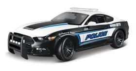 Maisto - 2015 Ford Mustang GT, černo-bílá, 1:18
