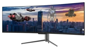 49" LC-Power LC-M49-DQHD-120-C-Q černá / Monitor / zakřivený / VA / DQHD / 120 Hz / 6 ms / 3000:1 / 2x HDMI + 2x DP (LC-M49-DQHD-120-C-Q)