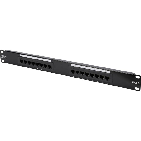 Digitus DN-91616U 16 portů síťový patch panel 483 mm (19) CAT 6 1 U osazený