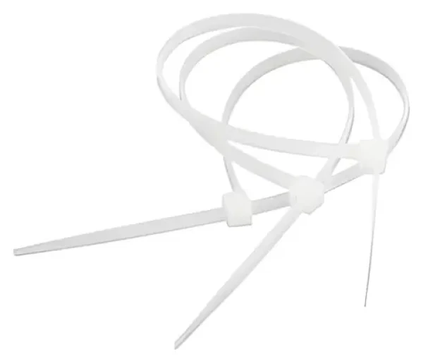 OEM stahovací páska bílá 300 x 4,8 mm / Stahovací pásky na kabely / 50 ks (8595689803247)