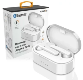 Aligator Bluetooth sluchátka PODS / bílá (TWS03WT)