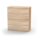 Nábytek Mikulík Komoda VARIO 4 - šedé úchytky ROZMĚR: (š/v/hl.) 70 x 86,5 x 40,5 cm