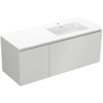 MEXEN/S - Orio koupelnová skříňka 120 cm s umyvadlem Otis pravá, 1S, 1D, šedá mat/bílá mat 91A13-12047-3-BBFF62-W18P01