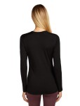 Dámské merino tričko s dlouhým rukávem ICEBREAKER Wmns 200 Oasis LS Crewe Rainer Ridg, Black velikost: XS