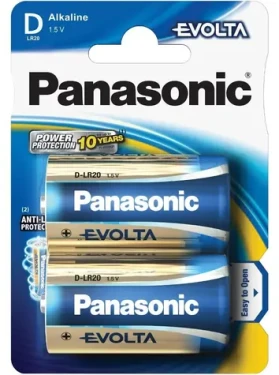 Panasonic Evolta D / Alkalická baterie / LR20 / 1,5V / 2ks