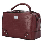 Stylová crossbody kabelka Croco Sia, vínová