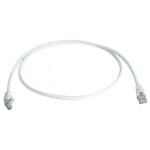 Telegärtner 100008274 RJ45 síťové kabely, propojovací kabely CAT 6A S/FTP 2.0 m bílá samozhášecí, S průchodkou chránící proti zlomení 1 ks