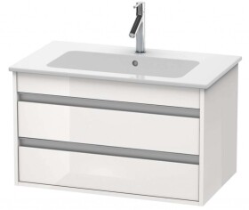 DURAVIT - Ketho Umyvadlová skříňka 48x80x48 cm, 2 zásuvky, lesklá bílá KT642902222