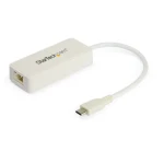 StarTech adaptér USB-C na RJ-45 bílá / 1Gbs / Thunderbolt 3 (US1GC301AUW)