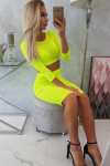 Dámský set 9084 Neon žlutá - K-Fashion UNI neon žlutá