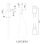 CERANO - Bidetová podomítková baterie Salora - chrom CER-B10002