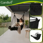 Závěsné brazilské křeslo 2v1 v BOHO stylu s polštáři