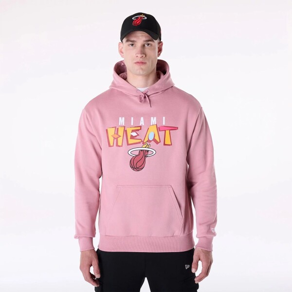 New Era Pánská mikina Miami Heat NBA Block Graphic Oversized Hoodie Dark Velikost: XL