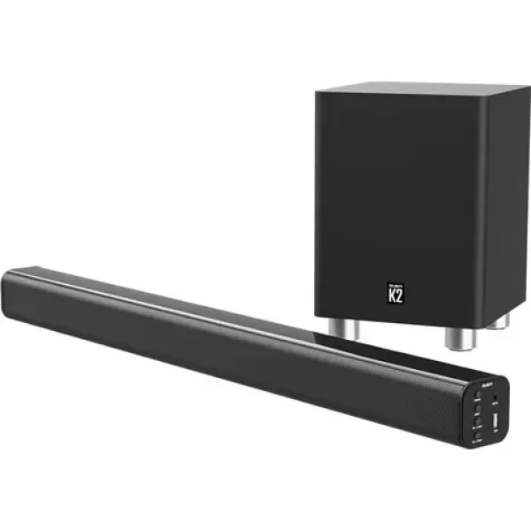 Majority K2 černá / 2.1 soundbar / 150W / Bluetooth 5.3 / USB / AUX / RCA / optický vstup (MajoK2B)