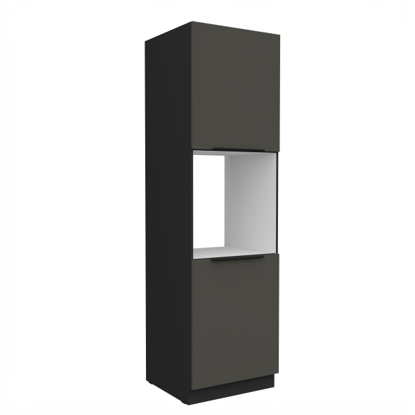Vysoká skříňka pro vestavnou troubu Aria 60 DP-210 2F Barva korpusu: Bílá, Barva dvířek: GR - Graphite AFM