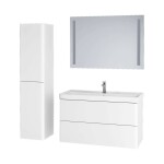 Mereo Siena, koupelnová skříňka s keramickým umyvadlem 81 cm, černá mat CN441