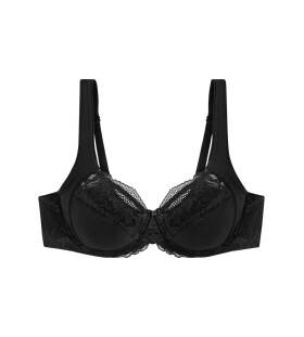 Dámská podprsenka Modern Lace+Cotton W02 - BLACK - černá 0004 - TRIUMPH BLACK 90C