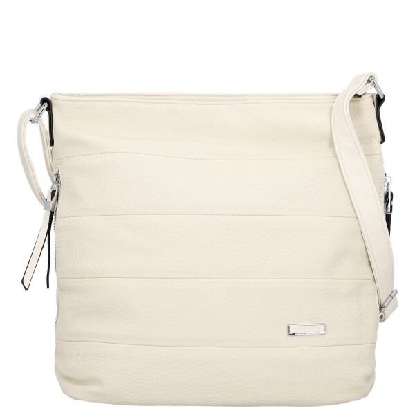 Trendy dámská koženková crossbody kabelka Alena, béžová