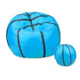 FRONTI Sedací vak - míč basketballový + taburet - světlemodrý