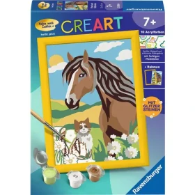 Ravensburger CreArt Kůň a kotě – malování podle čísel