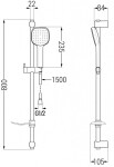 MEXEN/S - DF33 posuvný sprchový set, černá 785334582-70