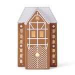 KÄHLER Porcelánový svícen Gingerbread Lighthouse Large, hnědá barva, keramika