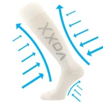 VOXX Podkolenky kompresní slabé VENOM s ionty stříbra BÍLÉ 43-46 119334