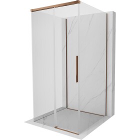 MEXEN/S - Rox-3S sprchový kout 3 stěnný , posuvný 120 x 120, transparent, růžové zlato 8C2-120-120-60-00-3S