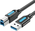 Vention černá (COOBI) / Kabel USB 2.0 A-B / 3 m (COOBI)