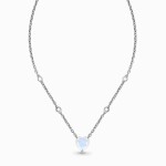 Royal Fashion stříbrný náhrdelník GU-DR23100N-SILVER-MOONSTONE-TOPAZ
