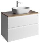 AQUALINE - ALTAIR skříňka s deskou 87,5 cm, bílá/dub emporio AI290-02